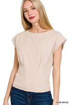 Gathered Waist Top - Zenana
