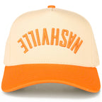 C.C NASHVILLE Embroidered Letter Two Tone Trucker Hat