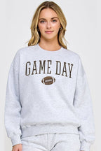 Fleece Relaxed Fit Sweatshirt With Game Day Embroidery