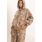 Tree Camouflage Zip-Up Hoodie