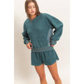 Contrast Sweatshirt & Shorts Set