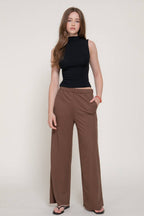 Sleeveless High Neck Cotton Modal Knit Top