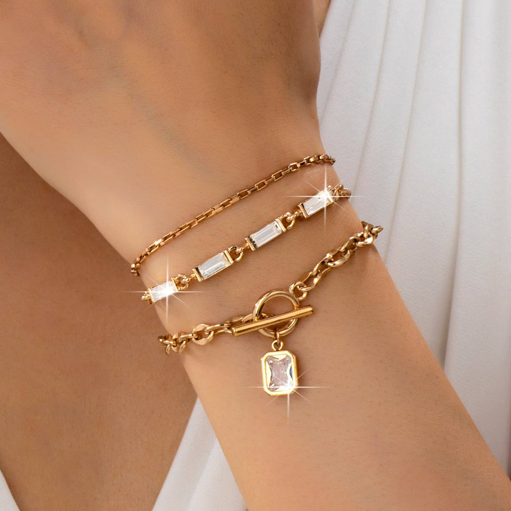 Multi Baguette Crystals & Toggle Clasp | 80B1650
