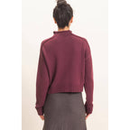 Roll Neck Sweater With Reversed Seam
