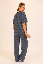 Striped Lounge Top & Pants Set