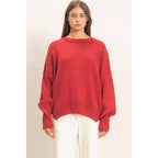 Ribbed Crew Neck Sweater