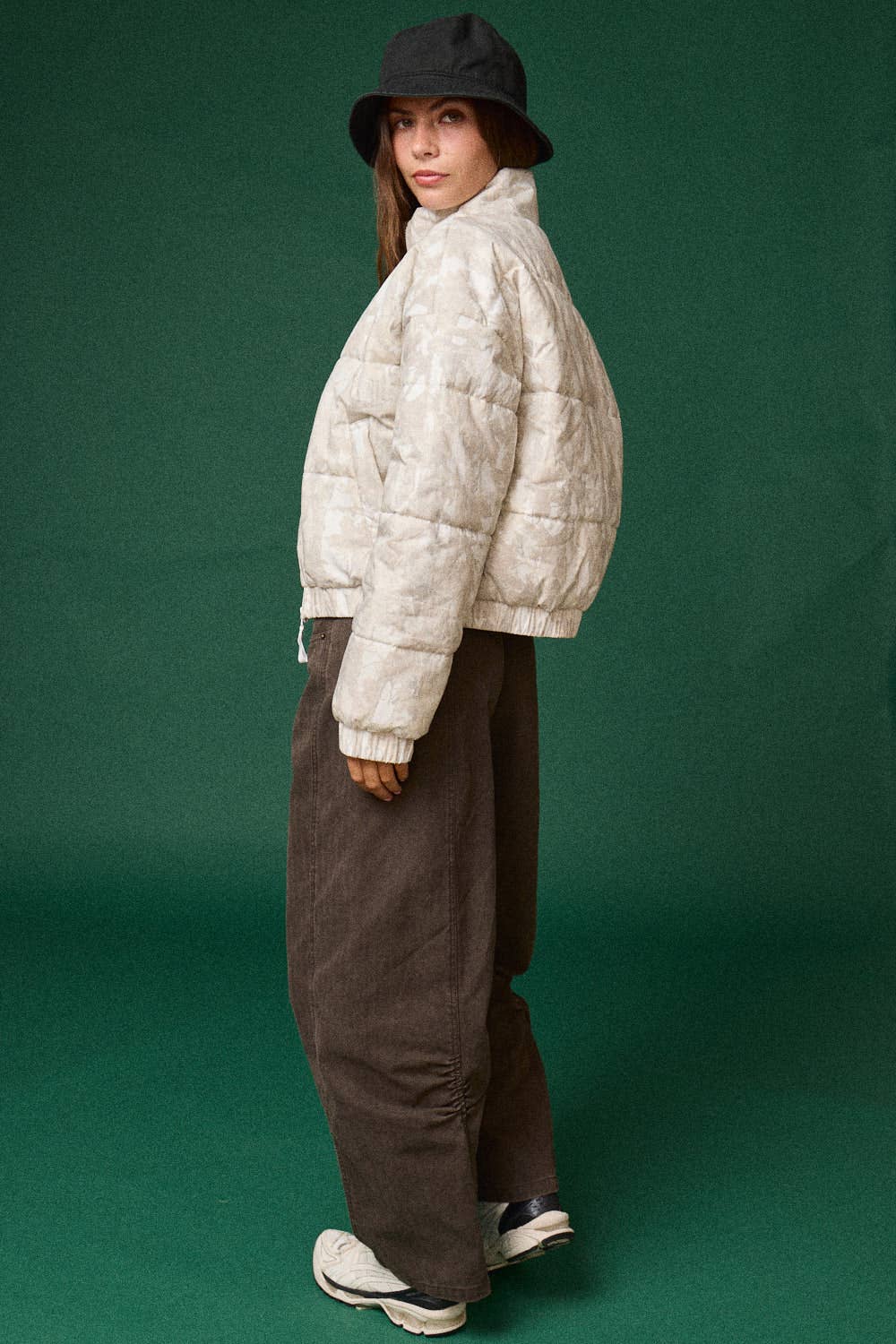 PJ16891-3 - CAMO QUILTED PUFFER JACKET