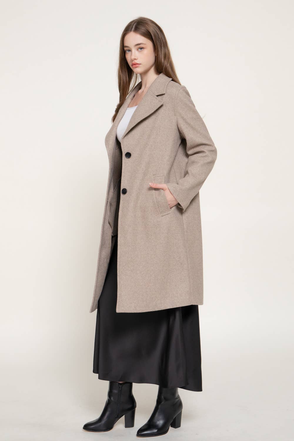 Long Sleeve Soft Long Coat