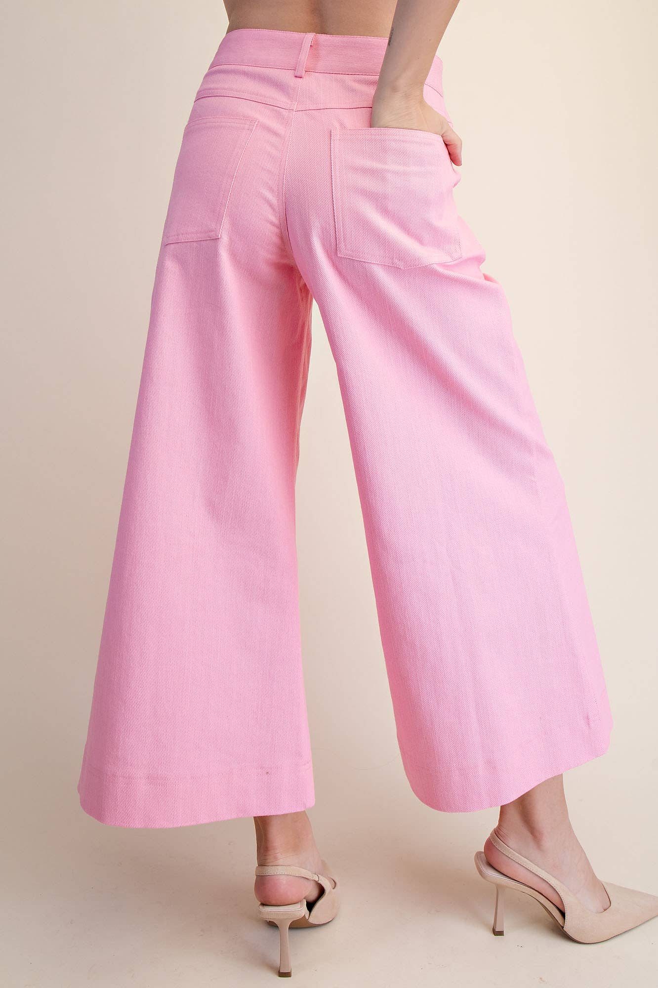 Crop High-Rise Wide-Leg Pants