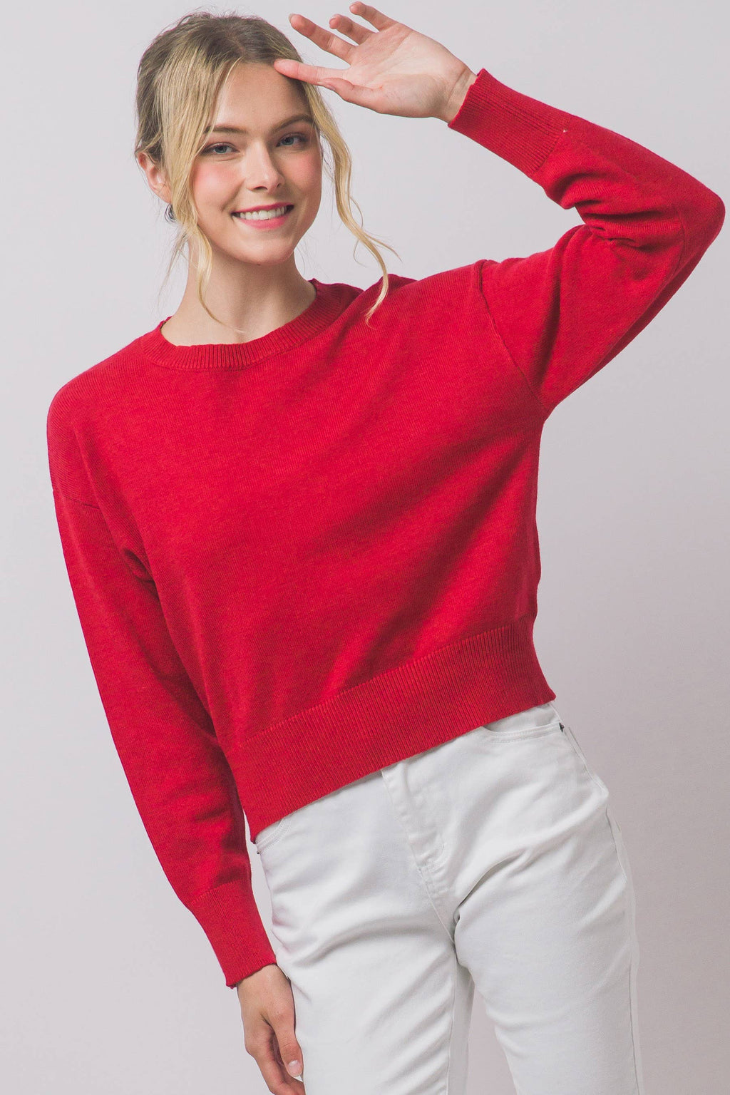 Crew neck Basic Sweater Top