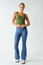 Venice Seamless-Front Flare Pants