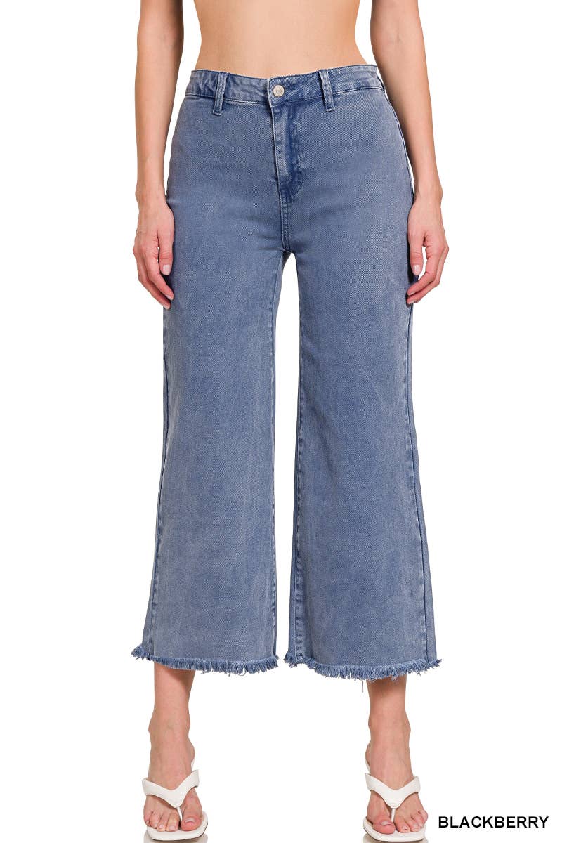Acid Wash Denim Pants
