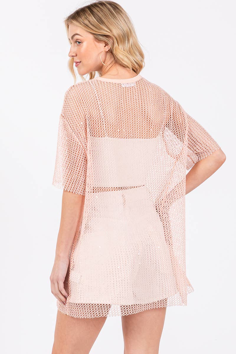 SPARKLE FISHNET TOP