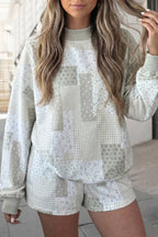 Patchwork Floral Print Shorts Set | S-XL & Plus 1X-4X
