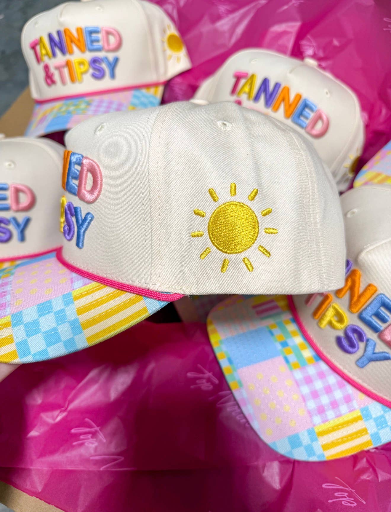 Tanned & Tipsy Embroidered 3D Hat