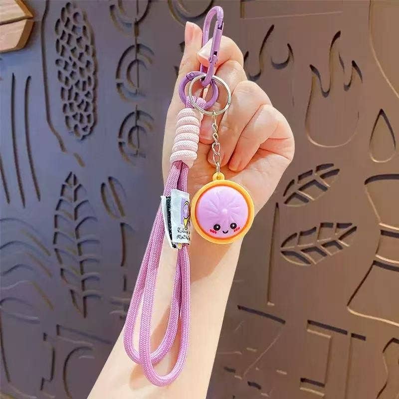 Cute Face Dumpling Wristlet Keychain 6-Pc Set|40KC192-Pack 6