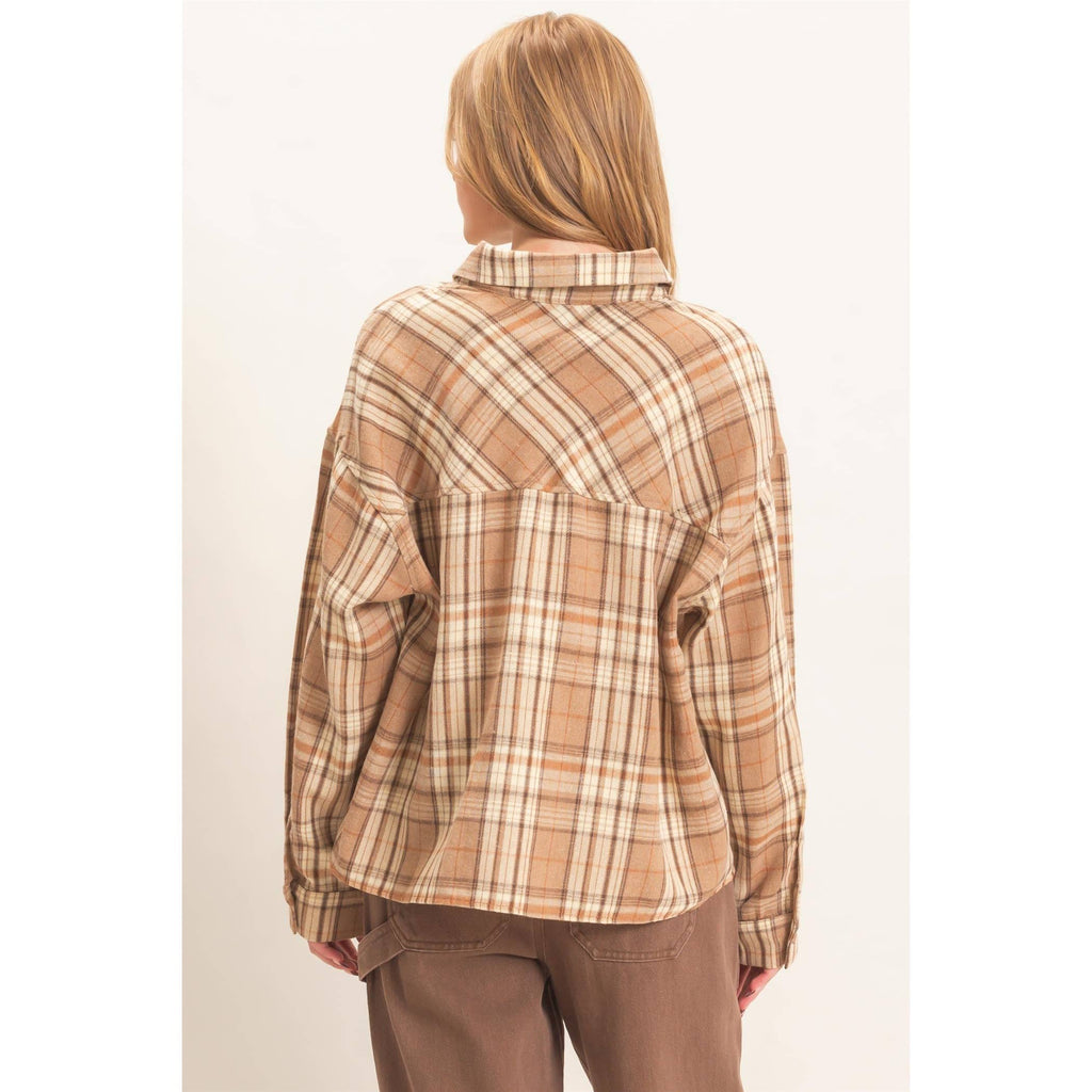 Plaid Button-Up Shirt