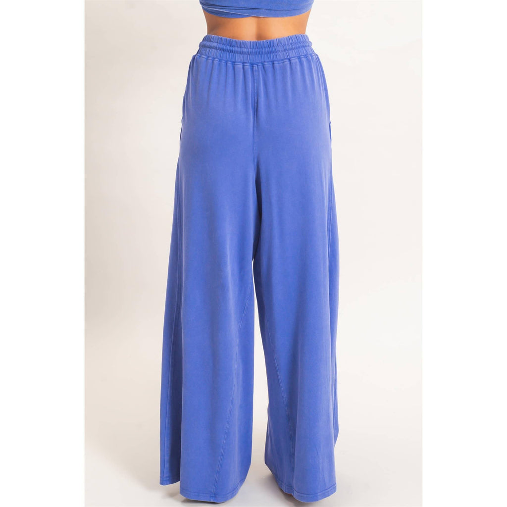 Wide Leg Mineral Wash Pants