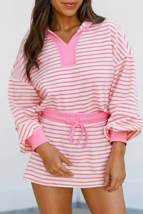 Bubblegum Stripe Skort Set