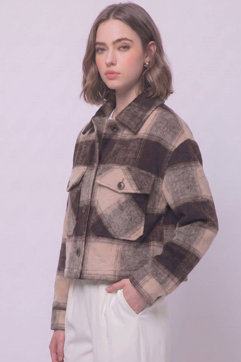 Plaid Cropped Shacket