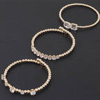 Multi Cubic Zirconia Beaded Bracelet