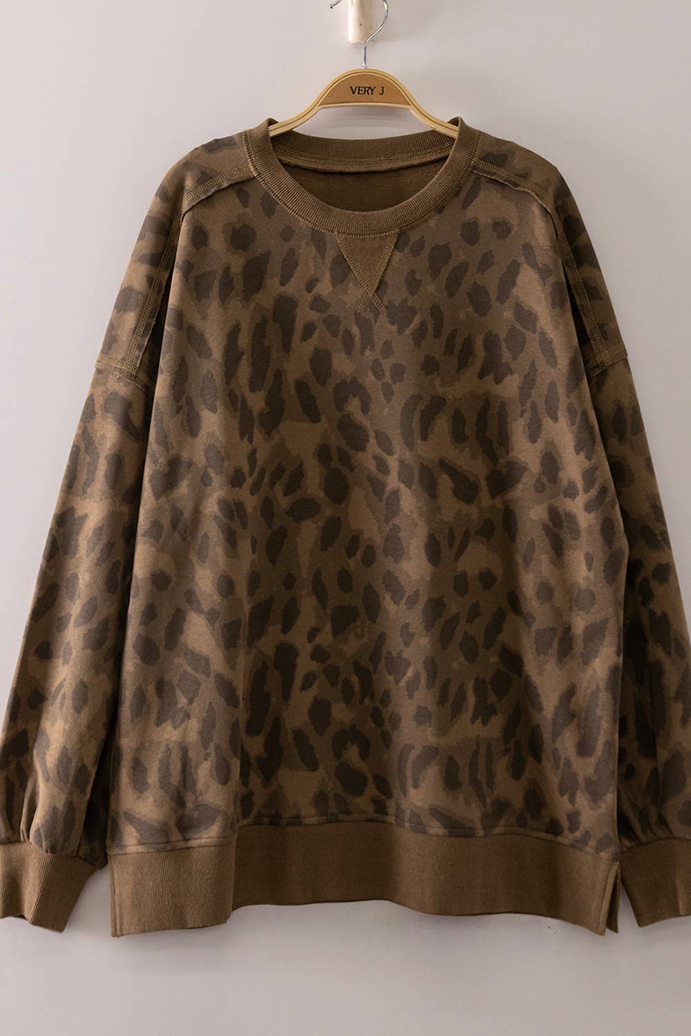 NT12770-Printed Crew Neck Sweatshirt