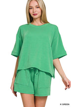Rib Tee & Shorts 2pc Set