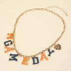 GAME DAY Letter Charm Station Necklace