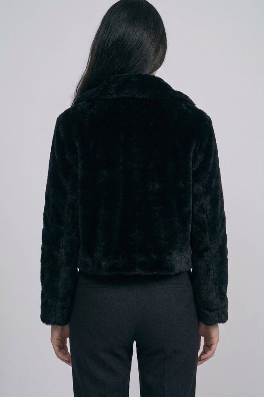 Cropped Faux Fur Jacket
