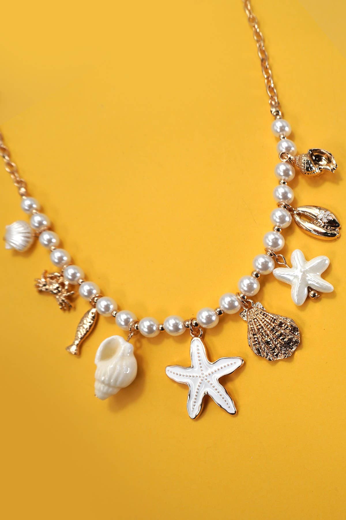 Take Me To The Sea Pearl Charm Necklace