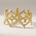 Textured metal starfish stretch bracelet