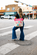 Laptop Tote – Let's Go - Chenille Pink/Cream/Multi (Copy)