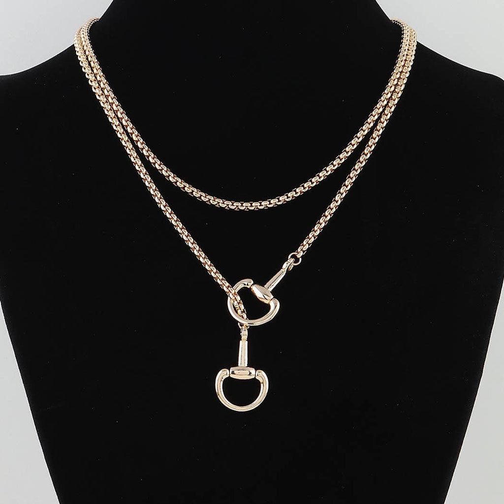 Polished Toggle Loop Box Chain Necklace