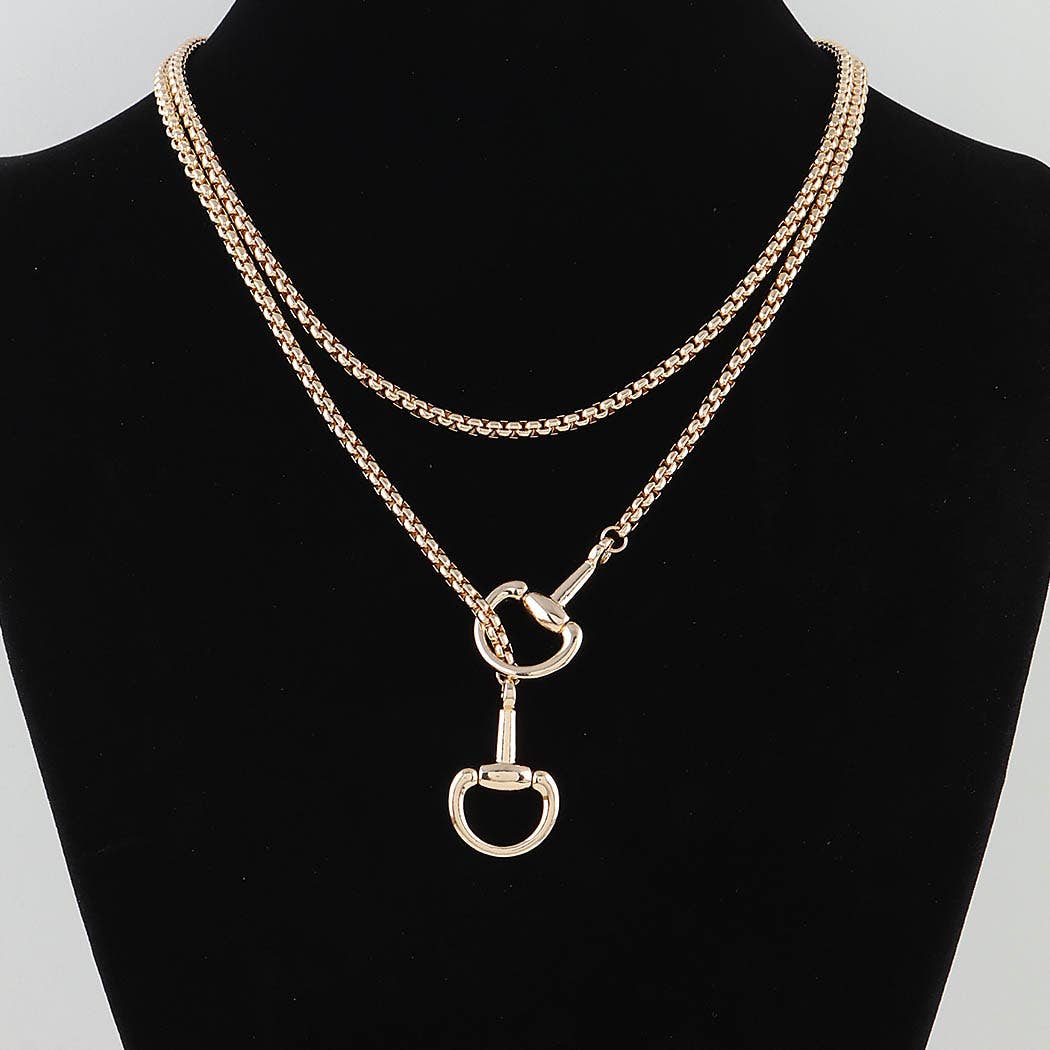 Polished Toggle Loop Box Chain Necklace