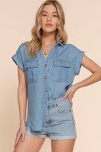 Dolman Short Sleeve Tencel Shirt