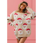 HAIRY SANTA FACE SWEATER TOP