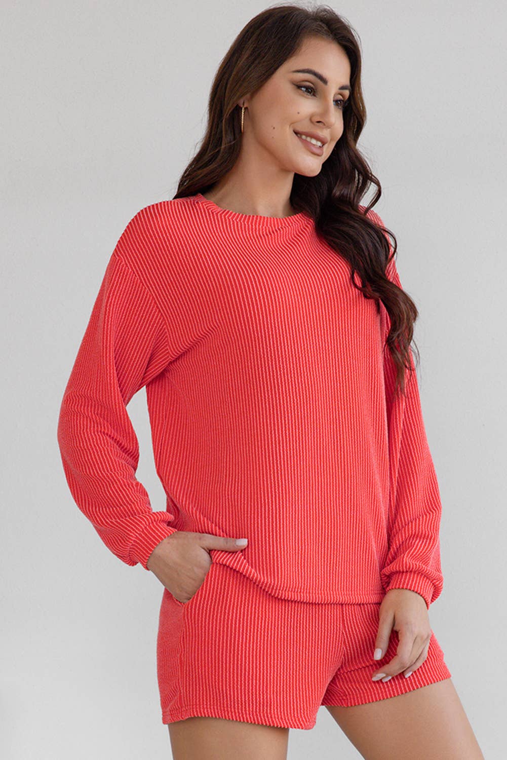 Kinsey Long Sleeve Top Shorts Set