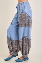 Mineral Washed Cheetah Leopard Balloon Lounge pants HP6948