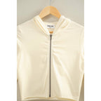Zip Up Cropped Hoodie