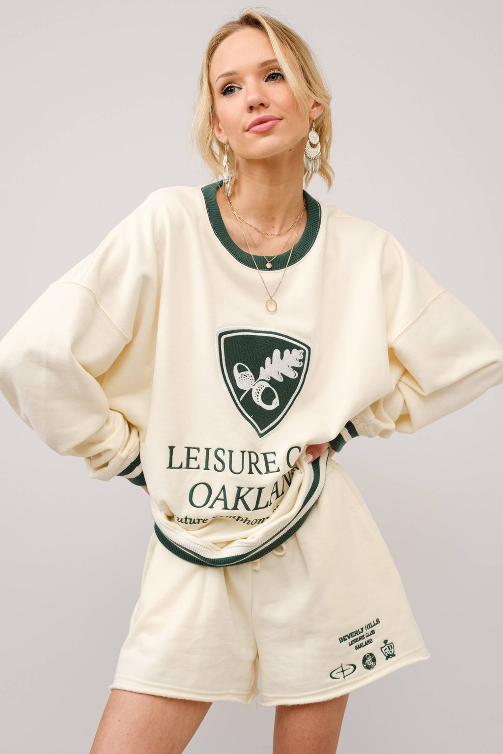36555T - Stripe Ribbed Oakland Leisure Club Sweatshirt