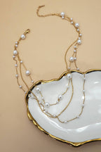 18K STAINLESS STEEL TARNISH FREE LAYERED NECKLACE | 40NK9551