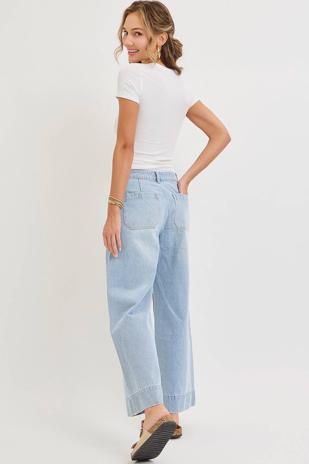 WIDE LEG  DENIM JEANS