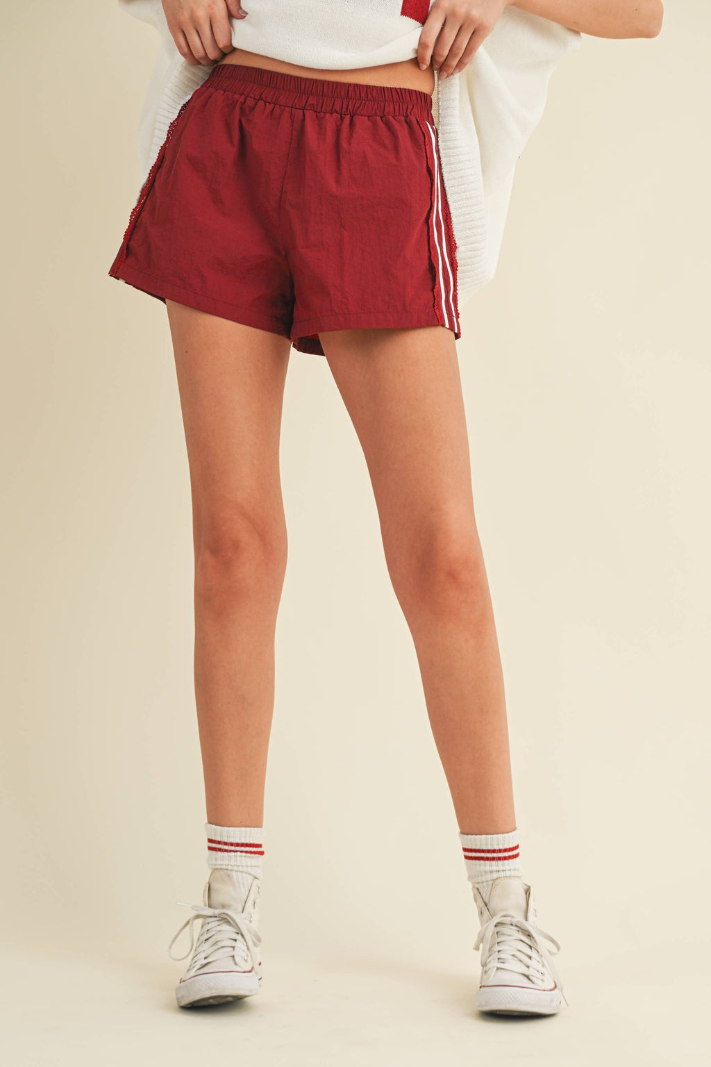 CP18000 - SIDE LACE TRIM GAME DAY SHORTS