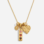 FLORAL HEART MULTI CHARM NECKLACE | 40NK9712