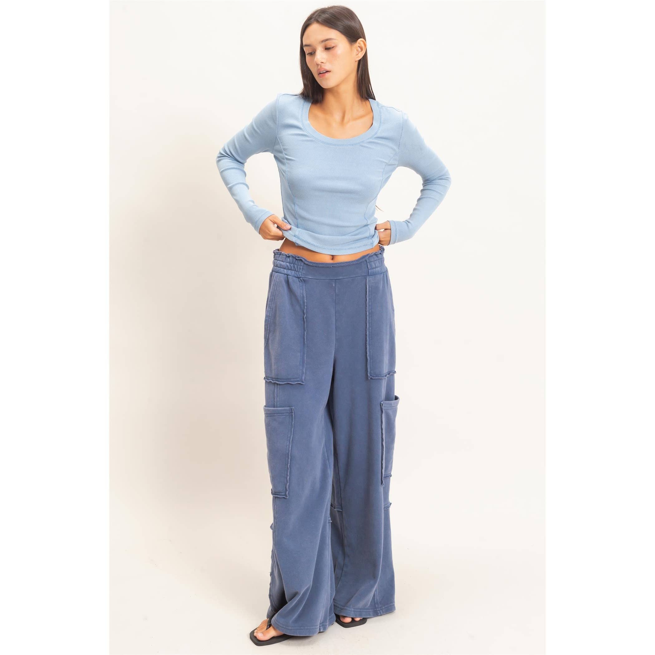 Mineral Wash Cargo Pocket Pants