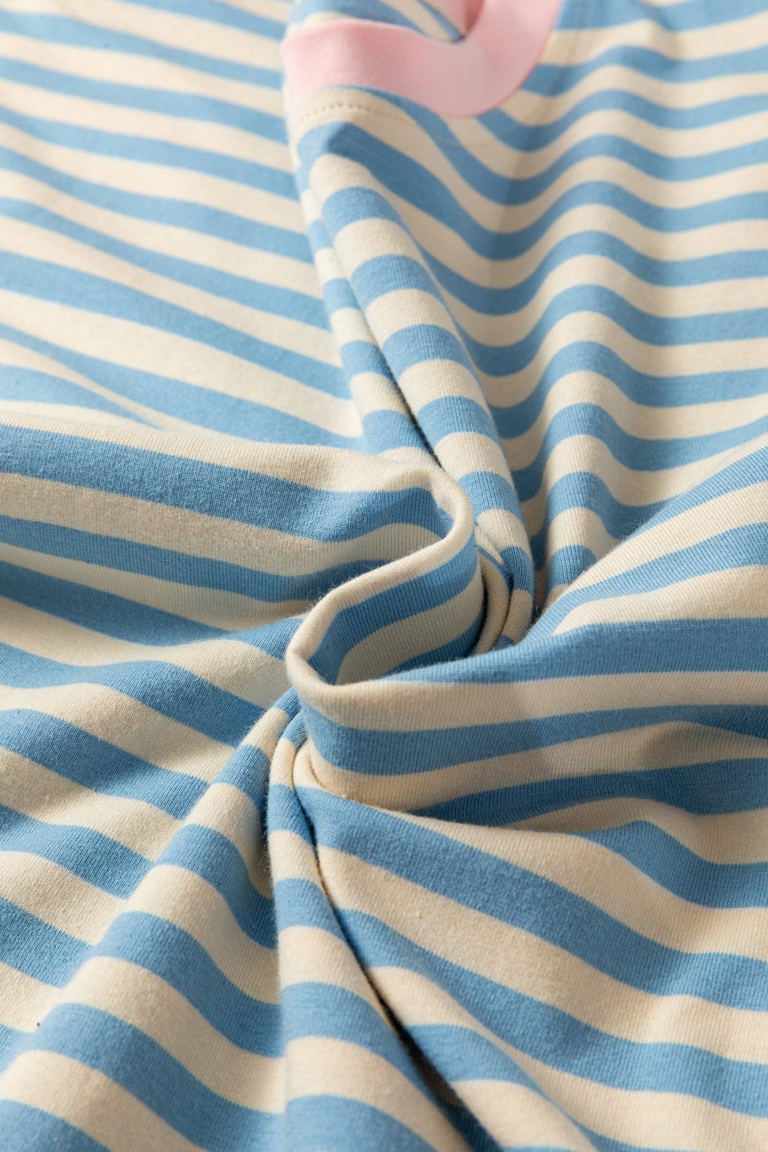 PRETTY BASH Stripe Contrast Crew Neck Drop Shoulder Tee
