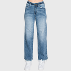 P489WF-MD SUPER HIGH RISE STRETCH SLIM STRAIGHT JEANS