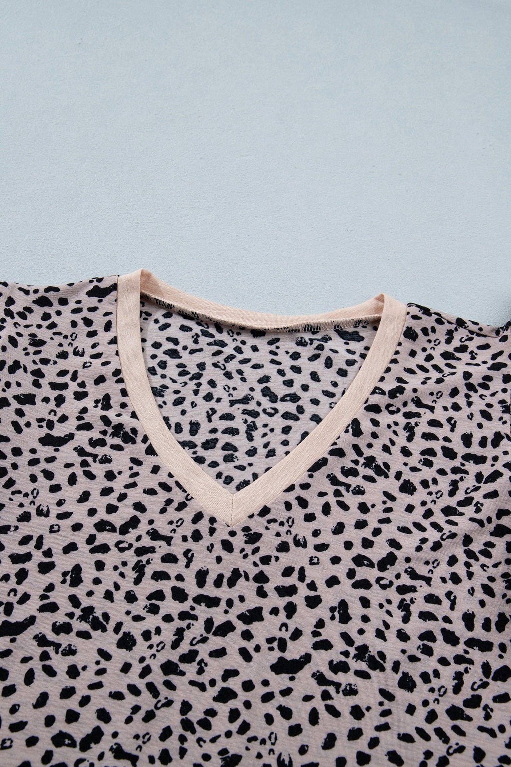 PRETTY BASH  Cheetah V-Neck Ruffle Trim Tank Top
