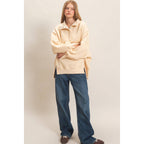 Mineral Wash Snap Collar Pullover