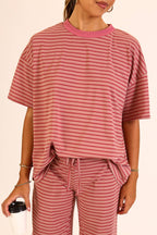 Striped Lounge Top & Pants Set
